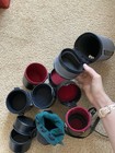 Vintage Empty Camera Lens Case Lot Takumar Tokina Sigma Vivitar Leather Pouches