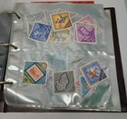 Vintage Binder Of Stamps And Post Cards  Vegas Alaska Europe  War Ration Stamps