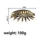 Brass Isopoda Animal Statue Small Sculpture Tabletop Figurine Home Decor Gifts