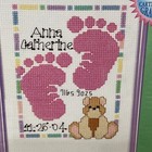Janlynn special Moments Mini Counted Cross Stitch Kit 5 x7 - Baby Footprints New
