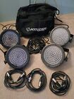 Used  Chauvet Slimpar 56 Led Dmx - Set Of 4 -  3  10  Xlr -  1  25  Xlr - Bag