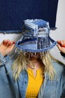 Handmade Denim Bucket Hat   Limited Edition Blue Bucket Hat   Unique Summer Hat 