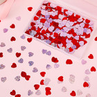 Heart-shaped Glitter Confetti - Red And Pink Table Sprinkles For Events