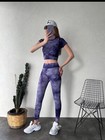 Nike Dri-fit Pro 2 Piece Set Of Crop Top   Leggings Women   s L Workout Wear 