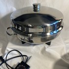 Farberware 12  Electric Stainless Skillet Model 344a   Frying Pan Tested Works    