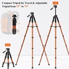 Victiv 74 Pro Heavy Duty Aluminum Tripod For Canon  Nikon  Dslr  Iphone   Bag