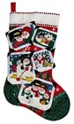 Bucilla Plaid Felt Applique Stocking Kit Frosty Snowman Family Christmas  84939
