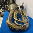 Vintage Conn Double Bell 4-valve Baritone Euphonium For Parts Or Repair 1890