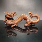 Wooden Carved Chinese Dragon Statue Woodwork Loong Sculpture Decor 6 3 