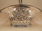 Birmingham 1902 Sterling Silver Basket With Flower Detailing   Swing Handle