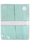 Wendy Bellissimo Dotted Stripe Crib Skirt  teal white  Baby Nursery Bedding
