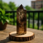 Natural Smoky Quartz Crystal Tower Point Healing Gemstone Obelisk Home Decor 1pc