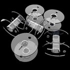 50 Pack Clear Plastic Sewing Machine Bobbins Class 15 Bobbins    