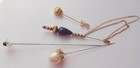  Vtg Lot 4 Figural Hatpins Stones Pearl Victorian Gold Filled Collection