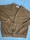 Vintage Jantzen Cardigan Sweater Brown 60s Three Under Golfer Xl Mohair Wool 