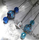 Collection Of 3 Vintage Czech Glass Hat Pins  t510 - Lampworked