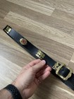Vintage Etro Style  Cow Black Belt