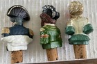 Rare Vintage Pusser   s Rum Figural British Royal Navy Cork Stoppers  Set Of 3 