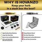 Stash Box  Smell Proof Stash Box With Rolling Tray  Storage Wood Box For Herbs