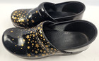 Dansko Women s Shoes Size 40 Black Patent Leather Gold Stars Nurse Clogs