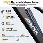 26 electric City Bike 400w Motor 36v 10ah Battery With 7-speed  25mph E-bicycle