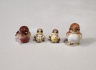 Josef Originals Miniature Bird Family Robins Mama Papa Babies Figurines Lot Of 4