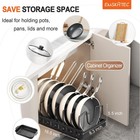 2 Pack Pull-out Pots And Pans Organizer Under Cabinet Sliding Pot Lid Rack