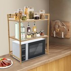 3-tier Microwave Shelf Rack With Hooks   Cutting Board Stand