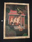 Antique Buddhist Late 18th C Religious Painting On Cloth   Canvas From Thailand
