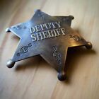 Deputy Sheriff Old West Solid Brass Star Badge With Soldered Pin  3  X 2 25  