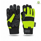 2 Pair -hi-visibility Insulated Waterproof Gloves Size Medium Work Safety Gloves