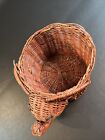 Vintage Avon Wicker Rattan Elephant Woven Basket Planter Boho Decor Garden