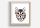 Custom Pet Portrait From Your Photo Watercolor 8x10 Inch Size Gift
