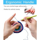 Crochet Hooks Set Clover Amour Steel Pastel 14 Pcs Ergonomic Easy Grip Bright