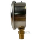 2 5  Liquid Filled Lower Side Mount Pressure Gauge 300 Psi Stainless 1 4  Npt