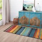 2 X 8 Ft  Rainbow Rug Runner Multi-color Striped Long Hallway Floor Area Mat New
