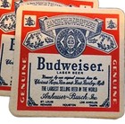 Vintage Lot Of  20 Budweiser Beer Beechwood Aged Cardboard Coasters