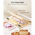 Uimoso Adjustable Soap Cutter With Wooden Frame And Steel Wire For 1-12 Bars