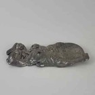 Vintage Arthur Court 1994 Aluminum Bunny Rabbit Family Spoon Rest