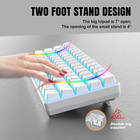 Portable 60  Mechanical Gaming Keyboard  Ice Blue Led Backlit 61 Keys Mini Wired