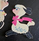 Vintage 60s Dolly Toy Co Anthropomorphic Sheep Lambs Wall Hanging Nursery Decor 