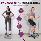 Signature Fitness Mini Stepper With Resistance Bands  Compact Stair Stepper
