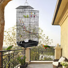 39-inch Roof Top Large Flight Parrot Bird Cage Wrought Iron Pet Bird Cage W toys