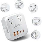 Travel Voltage Converter 220v To 110v 2000w Power Adapter 6 Ports Fast Charging