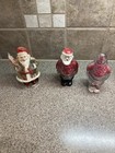 Vintage Glass Candy Containers  Santa Claus Total Of 9