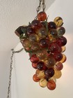 Lucite Grape Hanging Lamp  Mcm - Vintage - 1960s - Gold Amber
