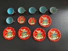 1940 50 Vintage Ohio Art  150  Dutch Winter  Child   s Tin Tea Set - 13 Pieces