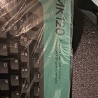 Logitech Mk120 Wired Usb Plug   Play Keyboard Mouse Combo Black 1000 Dpi