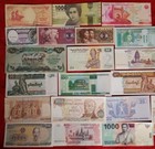     Mixed Lot 20 Different World Paper Money Banknotes  Foreign  Unc Free Shippin