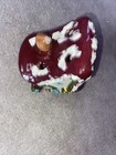 Vintage Ceramic Mold Candy Cane House Snow Capped Hand Painted Gingerbread Style